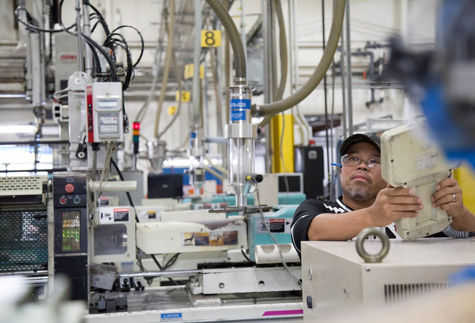 man working in facility